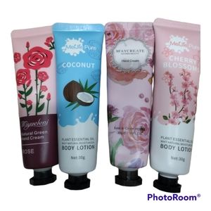 Set of 4 hand creams/body lotions